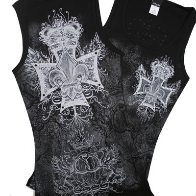 Iron Cross/crown tank top