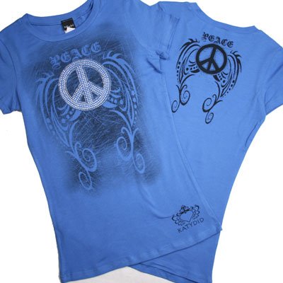 Peace symbol with wings t-shirt