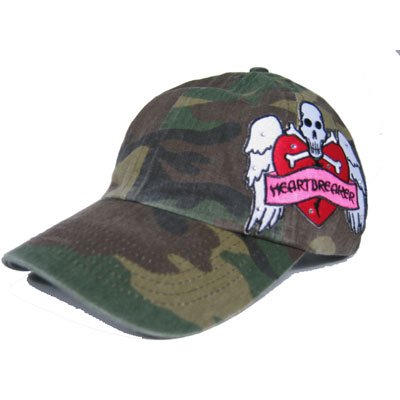 Skull heartbreaker tattoo inspired woman's cap