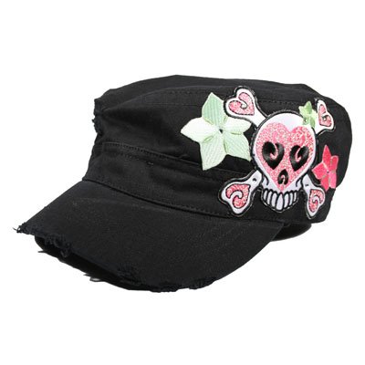 Skull with flowers Cadet Cap