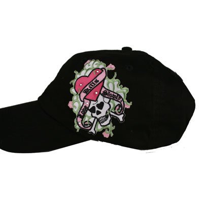 Skull"Love Kills" women's baseball cap