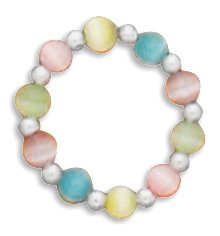Glass Cat's Eye stretch toe ring(9444)
