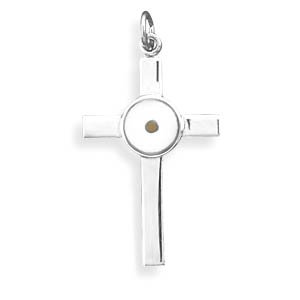 Cross Pendant with Mustard Seed(73573)