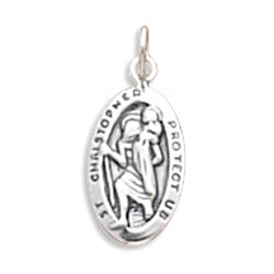Small Oval Saint Christopher Charm(5503)