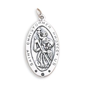 Oval Saint Christopher Charm(72220)