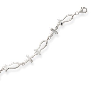 Ichthys & Cross Link Fashion Bracelet(W2026)