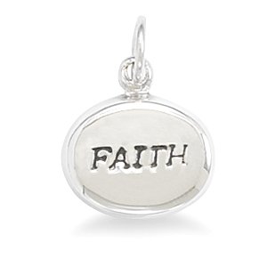 Oval Hollow "FAITH" Charm(72832)