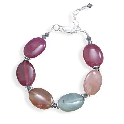 7"+1"Extension Serpentine and Crystal Bracelet(33245-7)