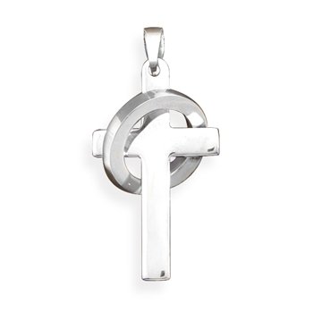 Stainless Steel Cross Pendant with Ring(73532)