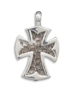 Large Snakeskin Cross Pendant(73352)