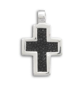 Black Stingray Cross Pendant(73349)