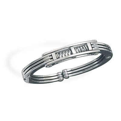 Men's Stainless Steel Spring Center Bracelet(22933)