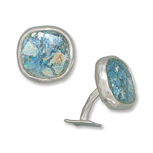 Ancient Roman Glass Cuff Links(9866)
