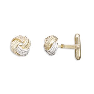 18 Karat Gold and Rose Plate Cuff Links(9926)