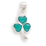 Green Epoxy Shamrock Pendant(73476)