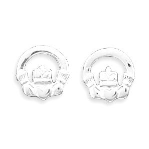 Polished Claddagh Stud Earrings(64359)