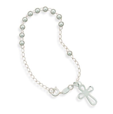 7" Polished Rosary Bracelet(22671)