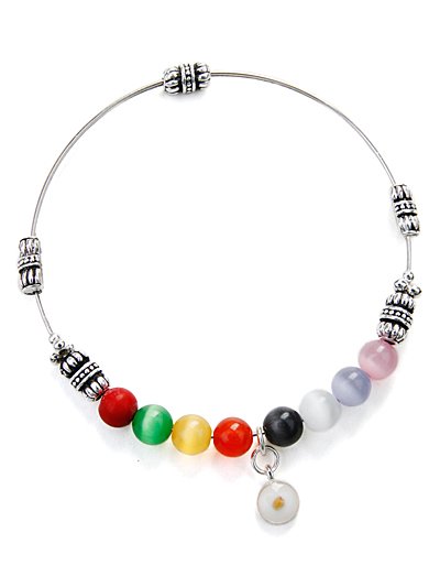 Jelly bean bracelet with Mustard Seed(b22035mul_28)