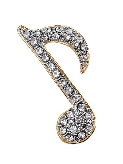 Crystal music note pin(p30174_16HD)