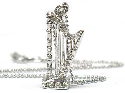 Crystal Harp Necklace(E1237SL-12148)