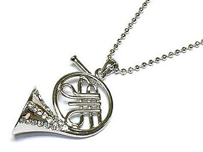 Crystal horn necklace(S1247CL-33006)
