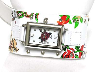 Designer inspired leather watch(U15109WH-61205)