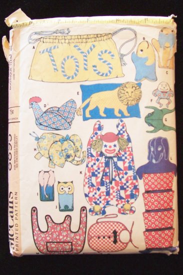 Vintage 60s McCalls 8895 Boutique Items Sewing Pattern Crafts Childs Accessories
