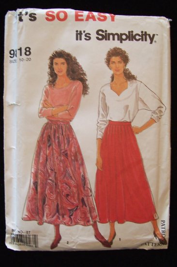 Simplicity 9818 Multi Size Flared Skirt Sewing Pattern Uncut