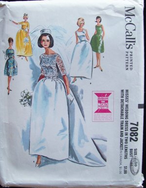 Vintage 1980's Prisciall Wedding and bridesmaid gown Pattern at