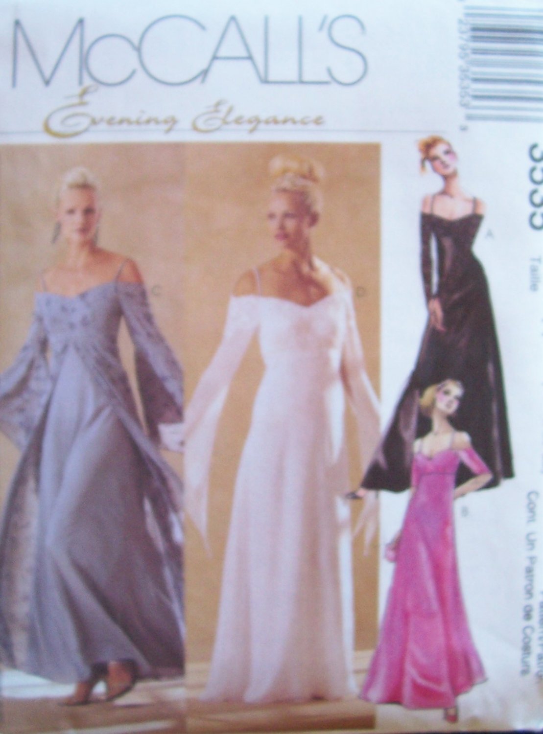 McCall’s 3535 Empire Waist Evening or Bridal Dress Pattern Uncut Size 16-22