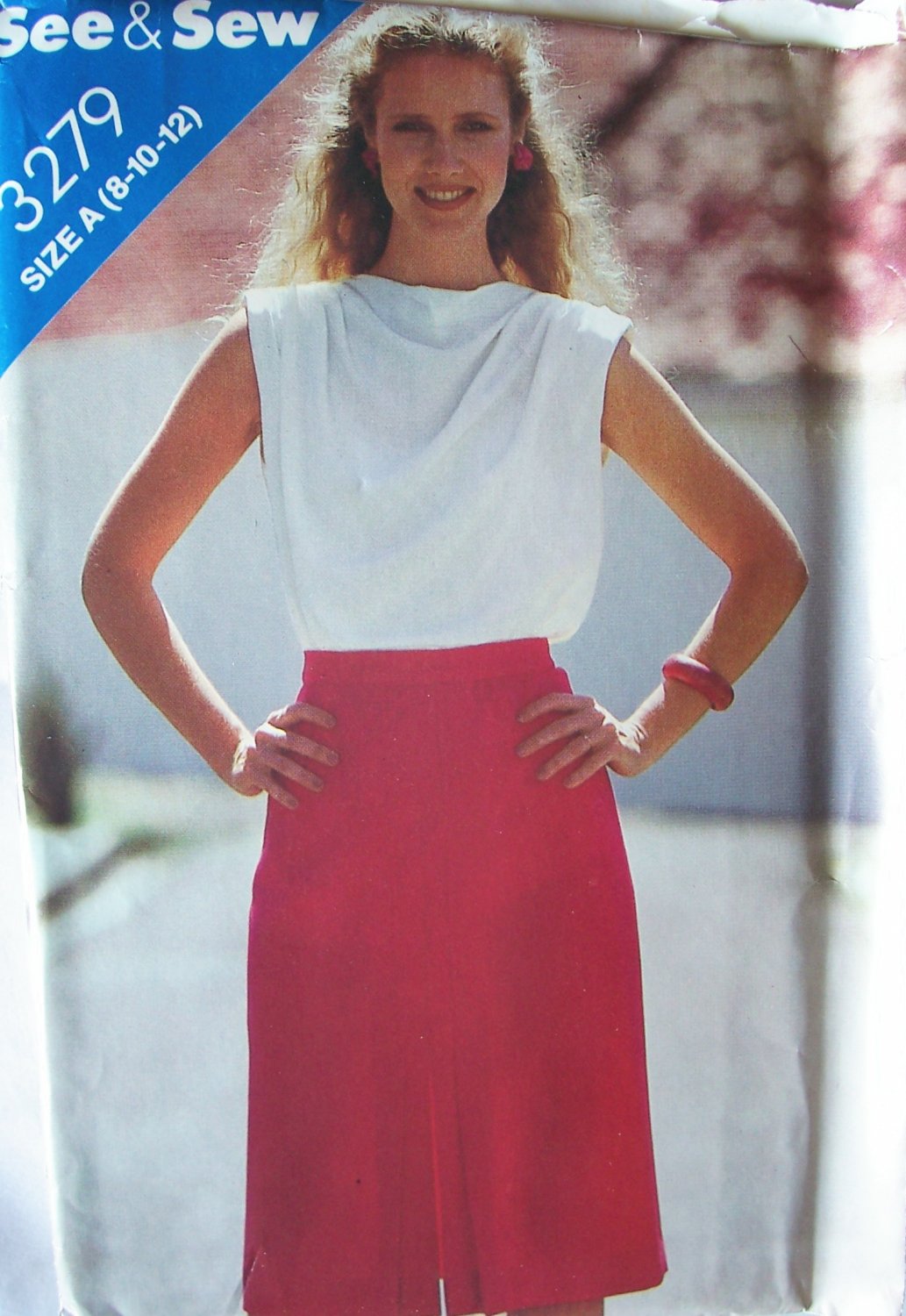 Vintage 70s Butterick 3279 See and Sew Straight Skirt Pattern Uncut Size 8-12