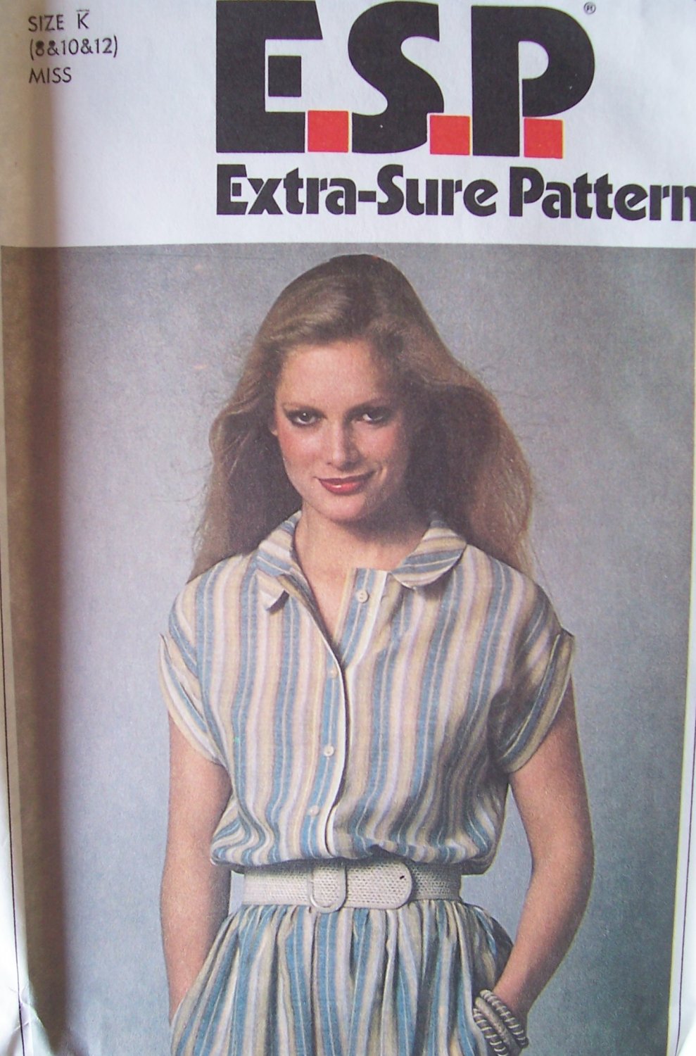 Vintage 70s Simplicity 9020 Kimono Sleeve Button Front Dress Pattern Uncut Size 8-12