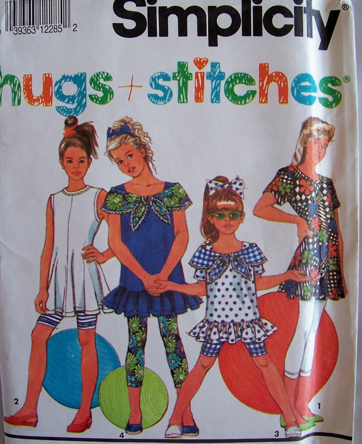 Simplicity 7728 Girl’s Leggings or Shorts and Summer Top Pattern Uncut Size 12-14