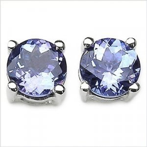 Windsor Sterling SS ROUND TANZANITE STUDS - 5MM