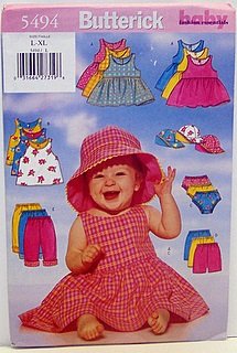 Butterick Pattern 5494 Dress, Top, Panties, Shorts, Pants and Hat