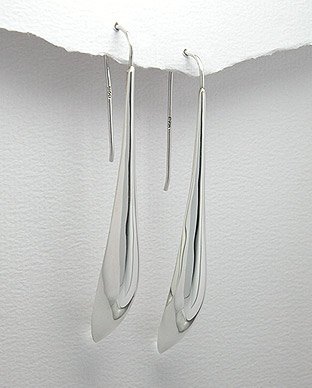 French curve earrings