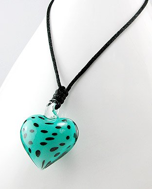 blue glass heart