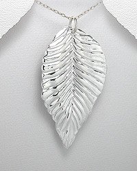silver leaf pendant