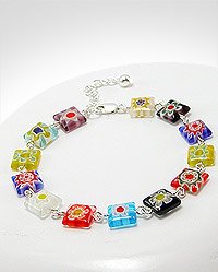 colored glass bracelet