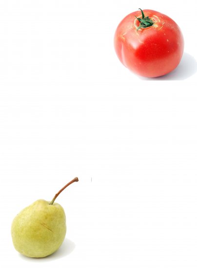 pear and tomato