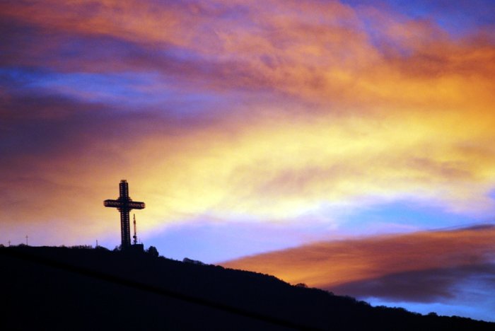 cross on sunset