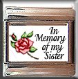 IN MEMORY OF MY SISTER RED ROSE ITALIAN CHARM