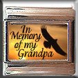 IN MEMORY OF GRANDPA EAGLE SUNSET ITALIAN CHARM