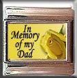 IN MEMORY OF DAD YELLOW ROSE ITALIAN CHARM