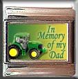 IN MEMORY OF DAD TRACTOR ITALIAN CHARM CHARMS