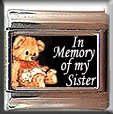IN MEMORY OF SISTER TEDDY BEAR ITALIAN CHARM CHARMS