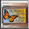 IN MEMORY OF MOM BUTTERFLY ITALIAN CHARM