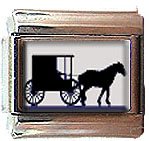 AMISH HORSE BUGGY ITALIAN CHARM