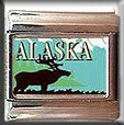 ALASKA MOOSE ITALIAN PHOTO CHARM