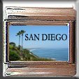 SAN DIEGO PALM TREES ITALIAN PHOTO CHARM